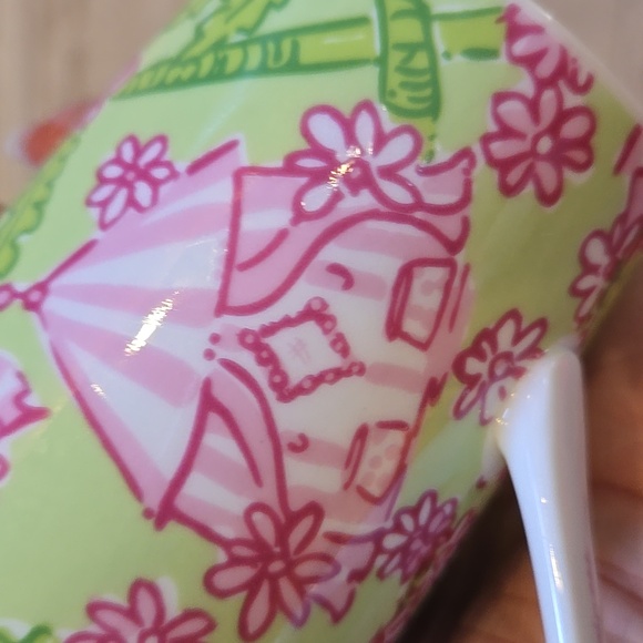 Rare Lilly Pulitzer "Life, Lilly, and the Pursuit of Happiness" Cabana Mug - Picture 4 of 7